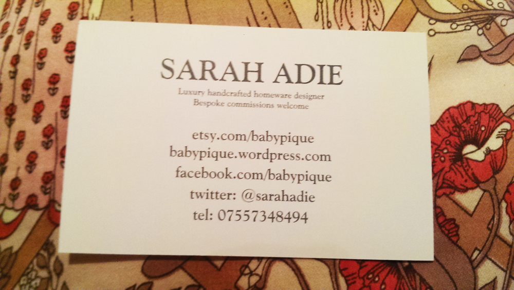Baby Pique business card 2